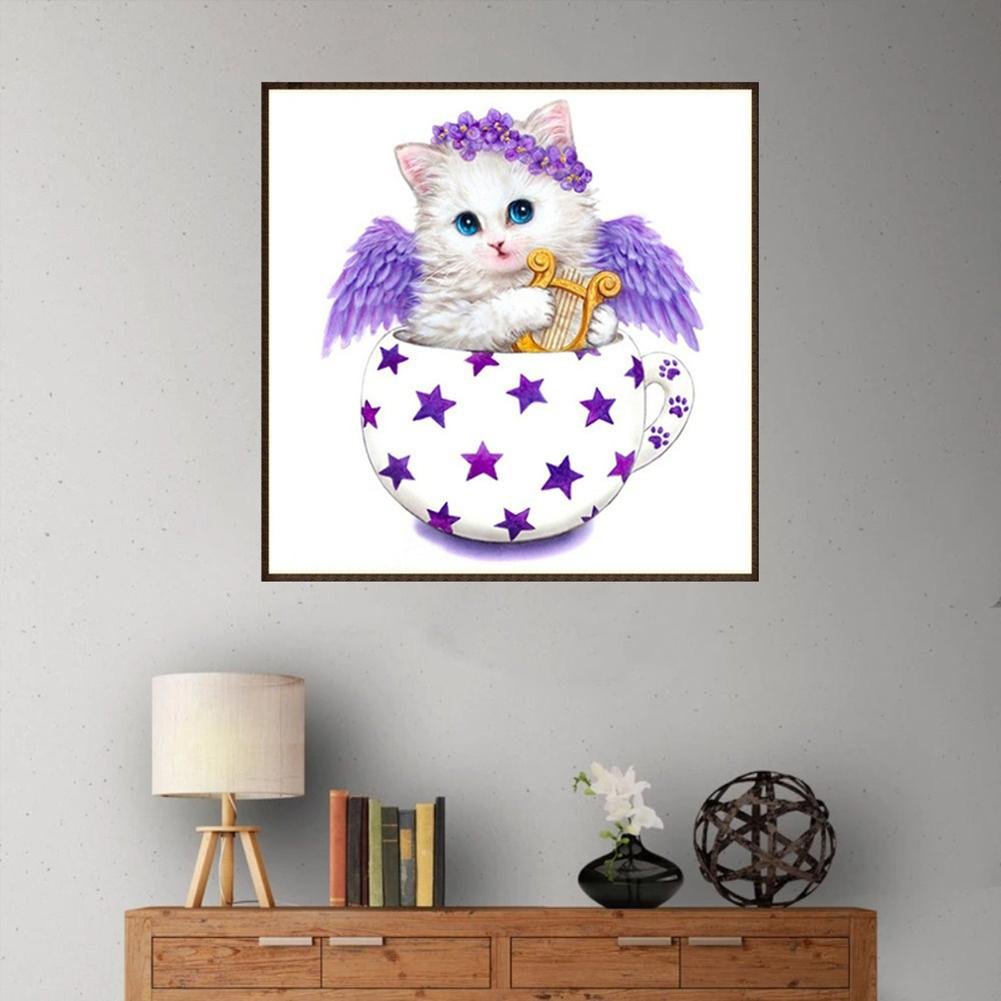 Diamond Painting - Partial Round - Cup Cat C