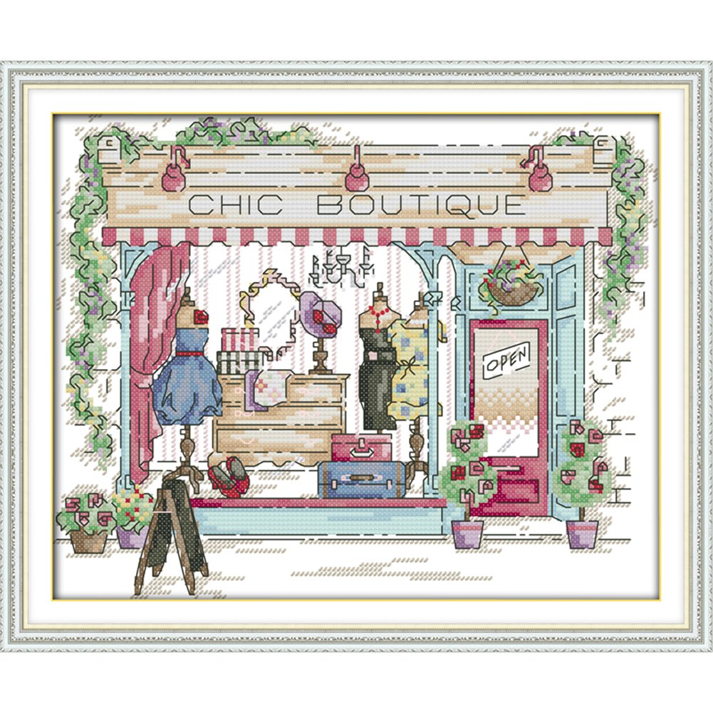14ct Stamped Cross Stitch Chic Boutique (31*26cm)