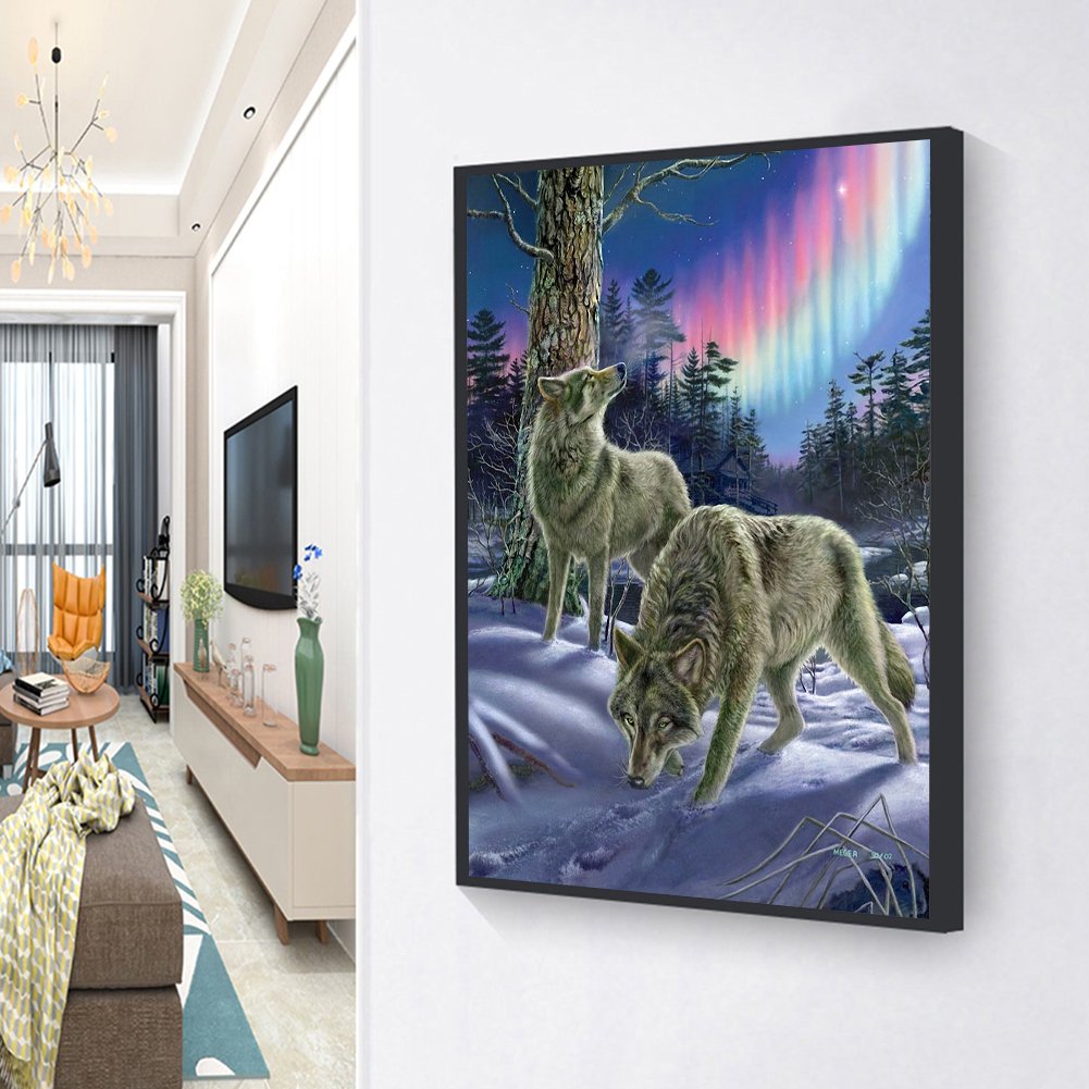 Diamond Painting - Full Round - Wolf 5