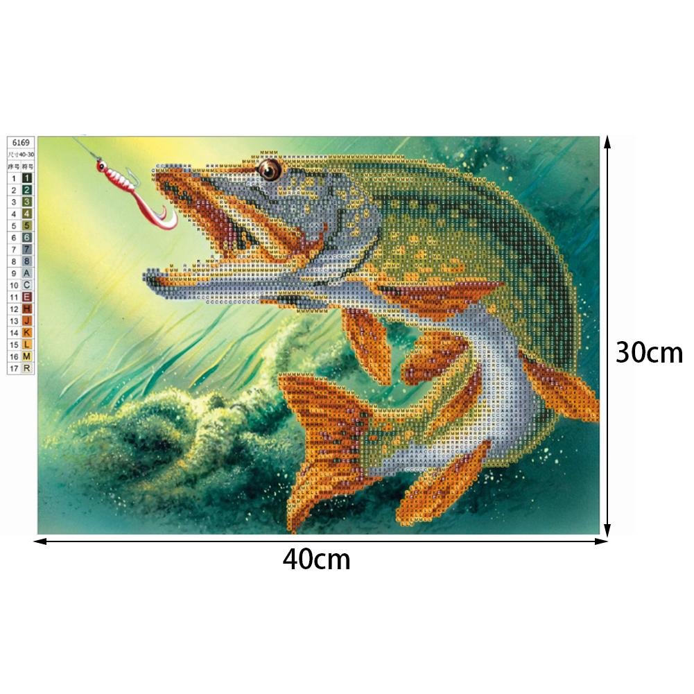 Diamond Painting - Partial Round - Fish Bite Hook