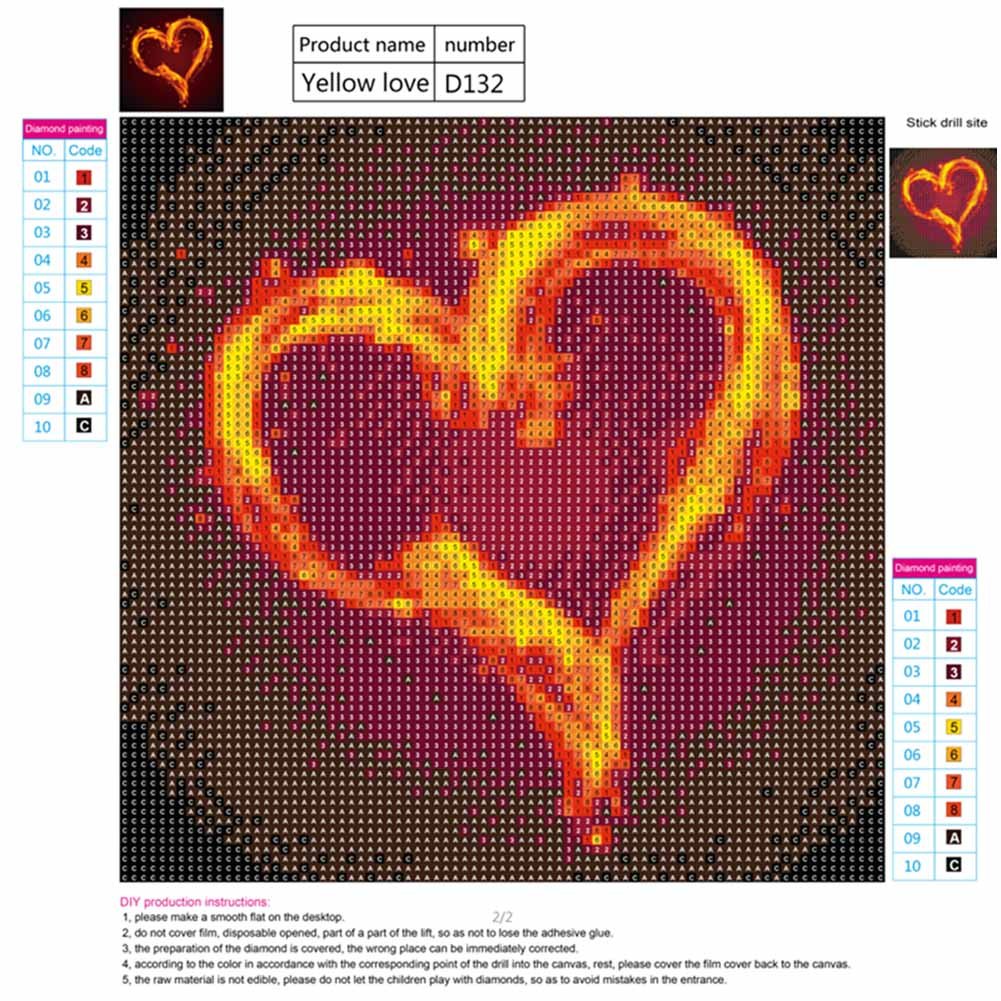 Diamond Painting - Full Round - Fire Heart