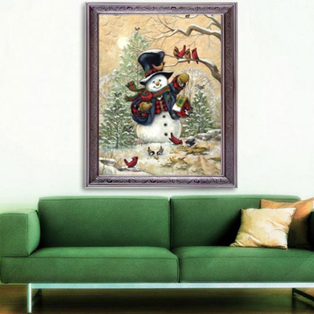 Diamond Painting - Partial Round - Cool Snowman