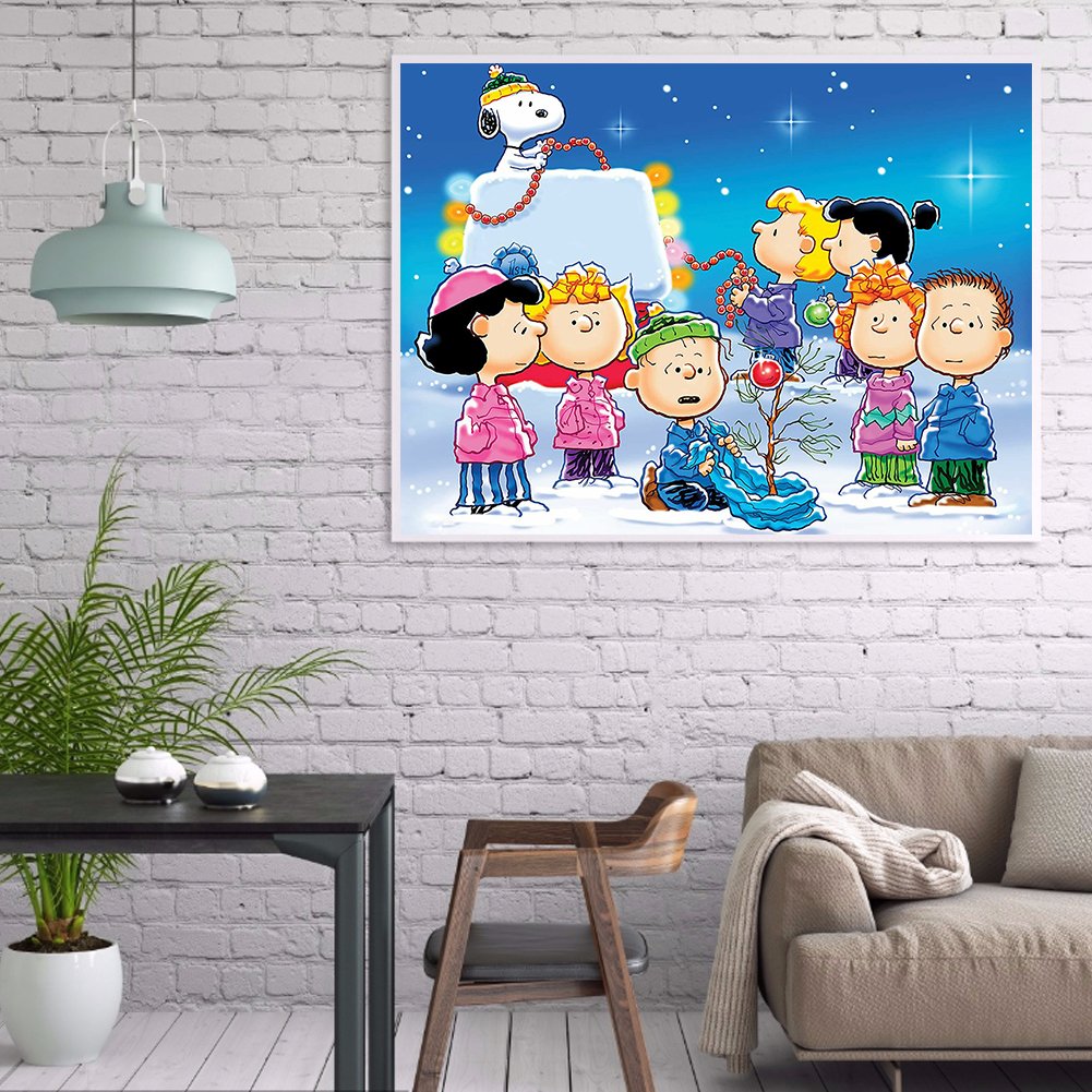 Pintura de diamante - rodada completa - crianças fofas