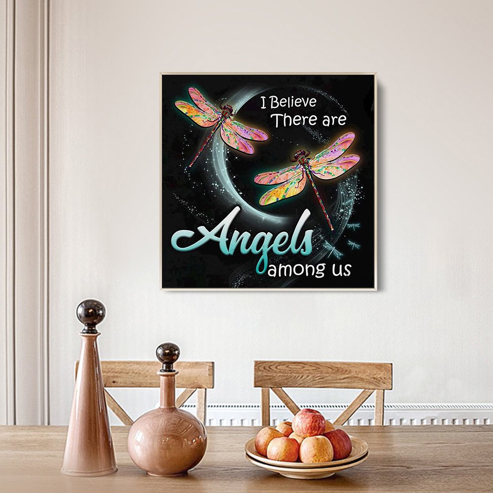 11ct Estampado Ponto Cruz - Letra Libélula (40*40cm)
