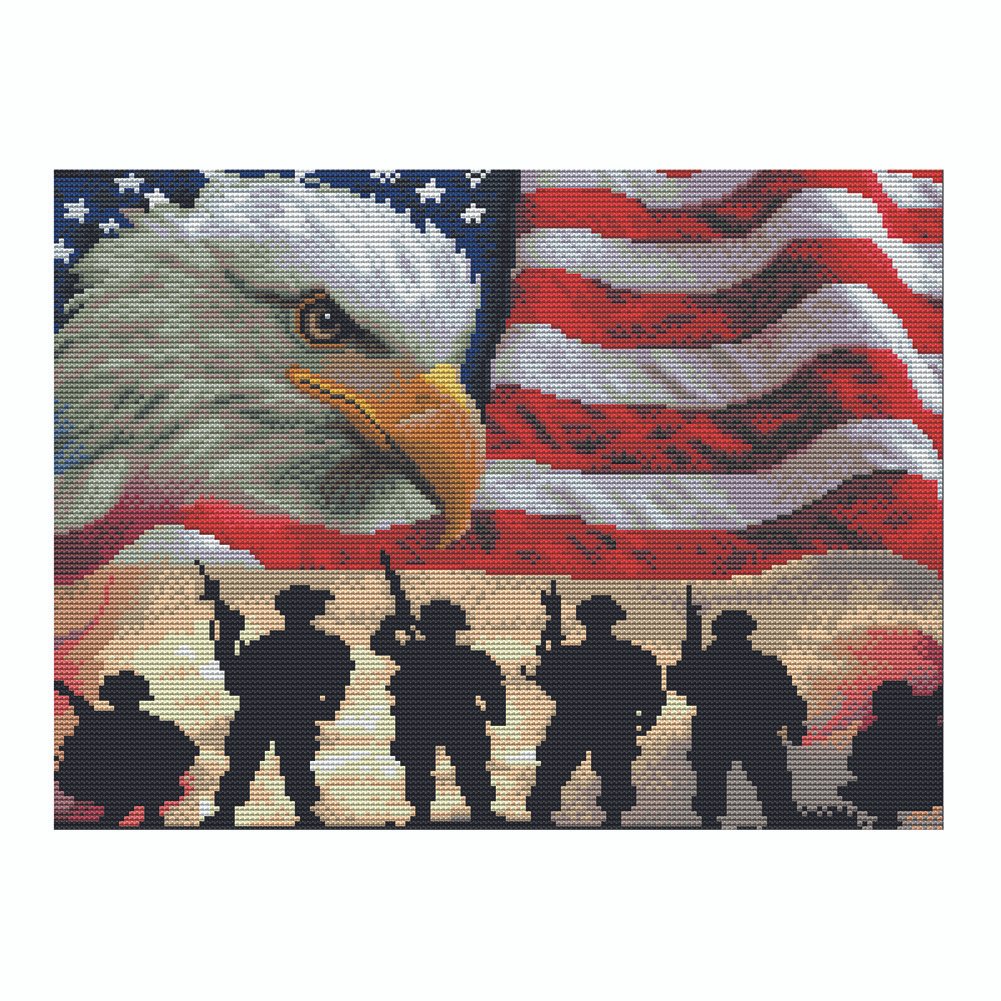 11ct Stamped Cross Stitch Eagle(46*36cm)