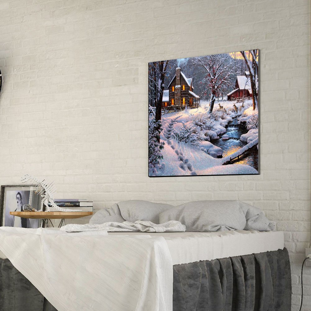 Diamond Painting - Full Round - Snow Day
