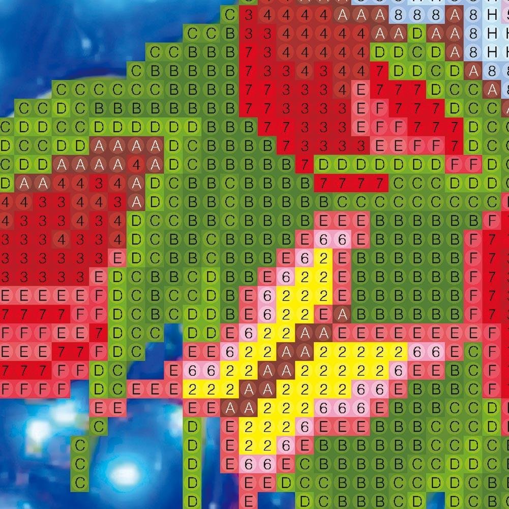 Diamond Painting - Partial Round - Red Rose 2