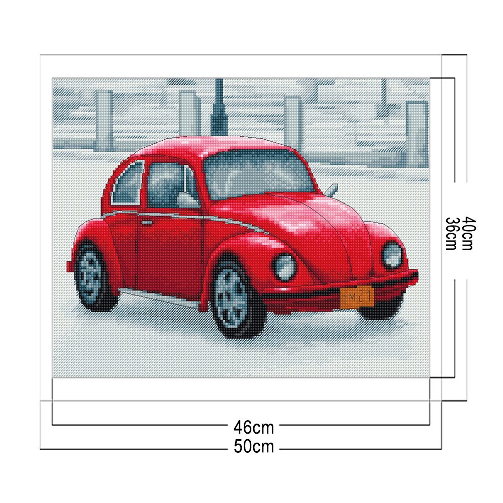 11ct Stamped Cross Stitch - Vintage Car (50*40cm)