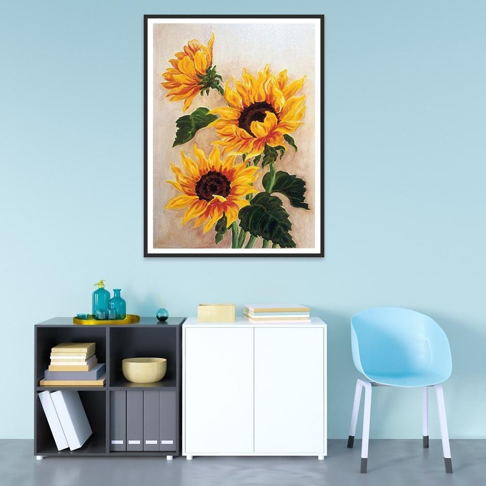 Diamond Painting - Full Round - Sunflower M