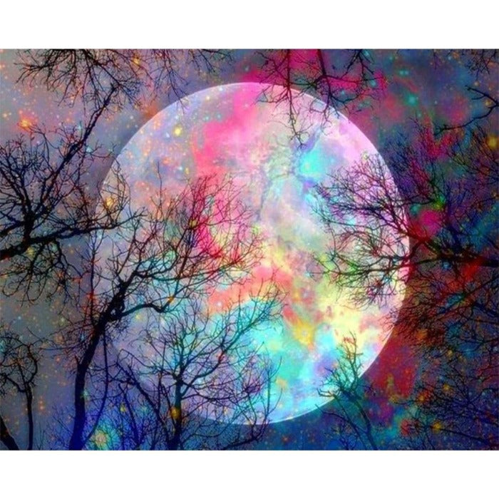 Paint By Number Art Picture Home Wall Decor Oil Painting Color Moon