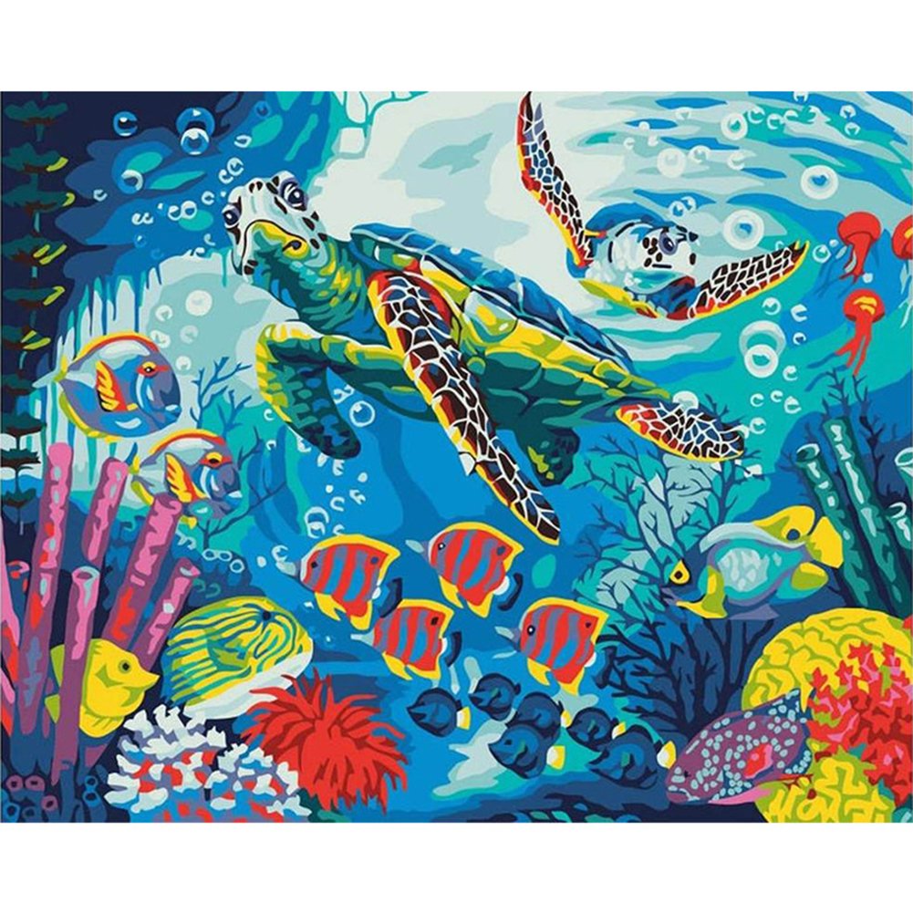 Paint By Number Oil Painting Sea Turtle (40*50cm)