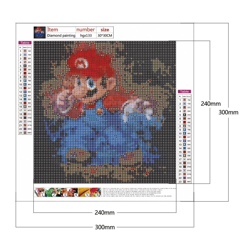 Diamond Painting - Full Round - Mario