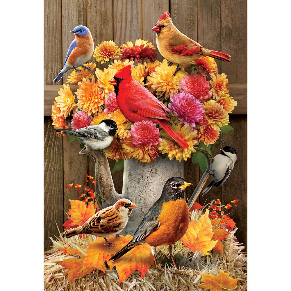 5D Diy Diamond Painting Kit Full Round Beads Bird Flower