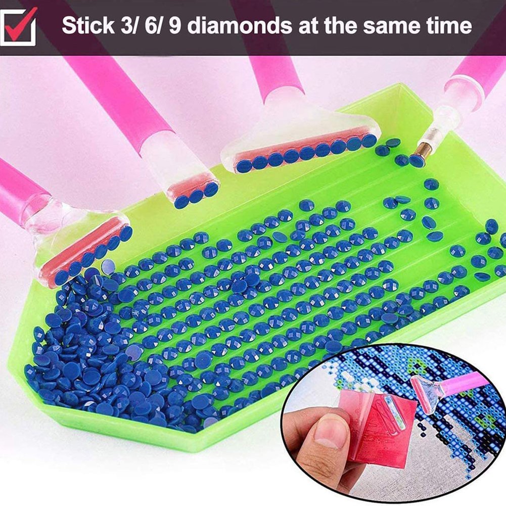 DIY Diamond Painting Tools 5D Mosaic Glue Drilling Pen Clay Tray Plate Kits