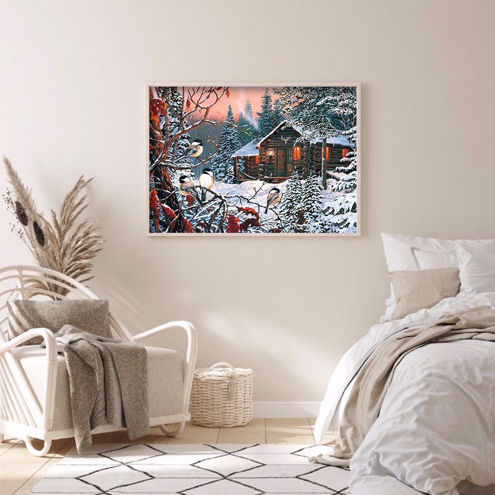 Diamond Painting - Full Round - Snow Scene