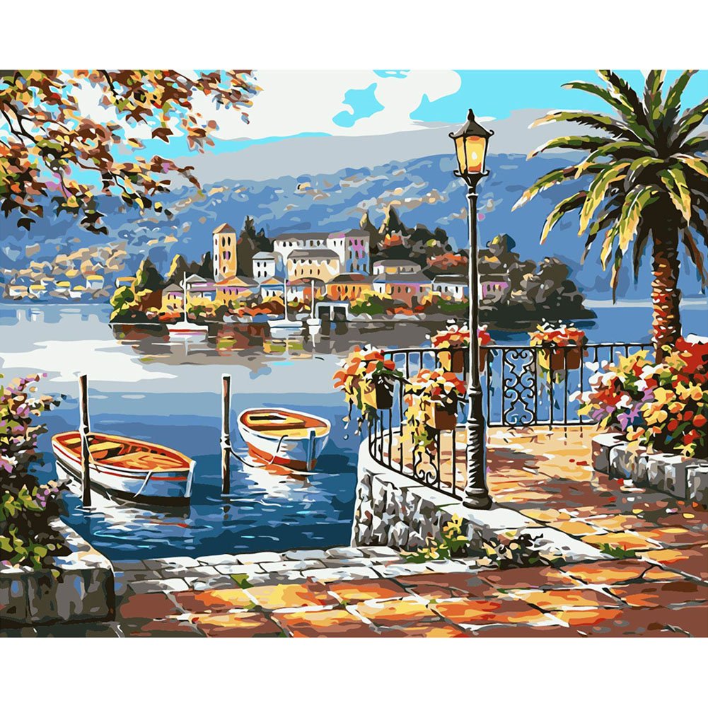 Paint By Number Oil Painting Seaside Scenery (40*50cm)