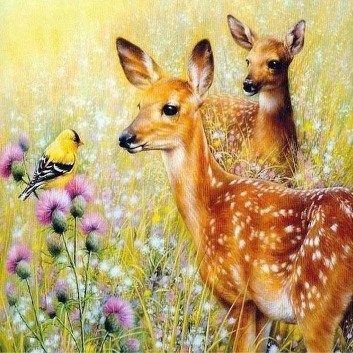 Diamond Painting - Full Round - Deer B
