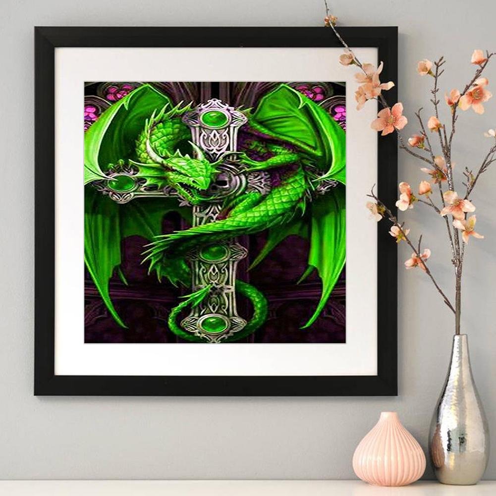 Diamond Painting - Full Round - Green Dragon