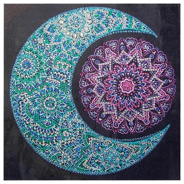DIY Diamond painting - Crystal Rhinestone - Moon 30*30cm/11.82*11.82"