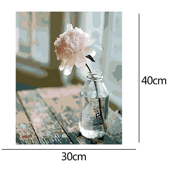 Hand Painted Drawing Acrylic Canvas Flower Wall Art Craft Decor