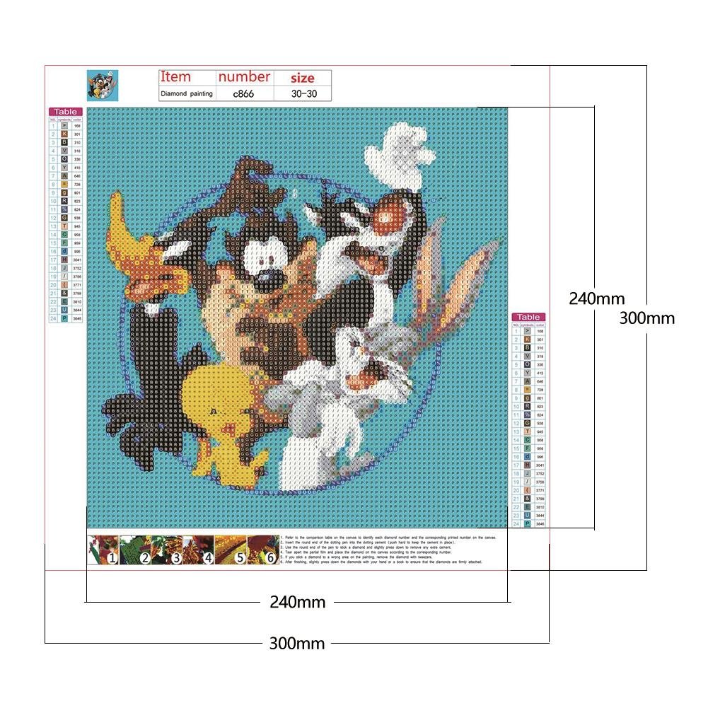 Diamond Painting - Full Round - Cartoon Animals