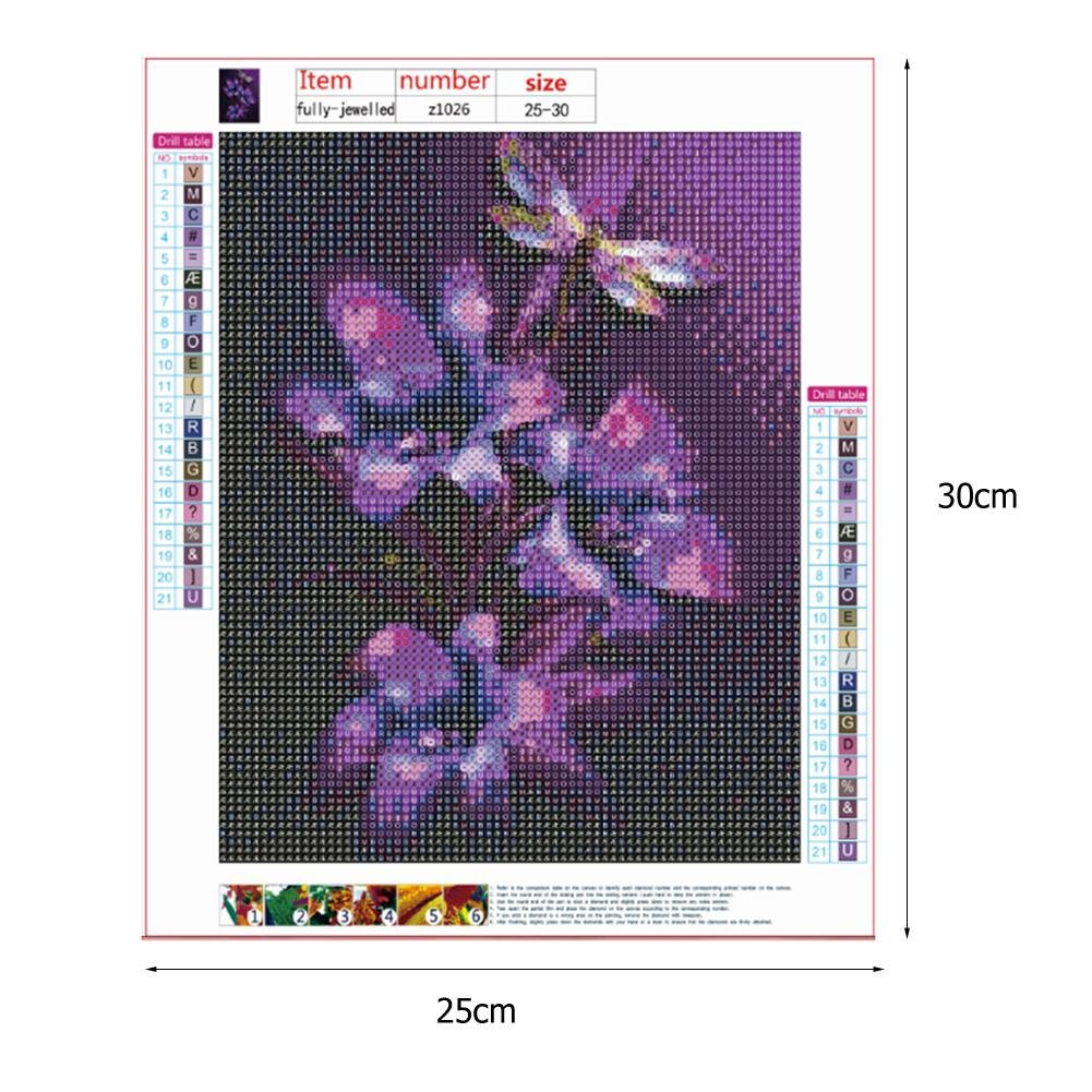 Diamond Painting - Full Round - Purple Flower C