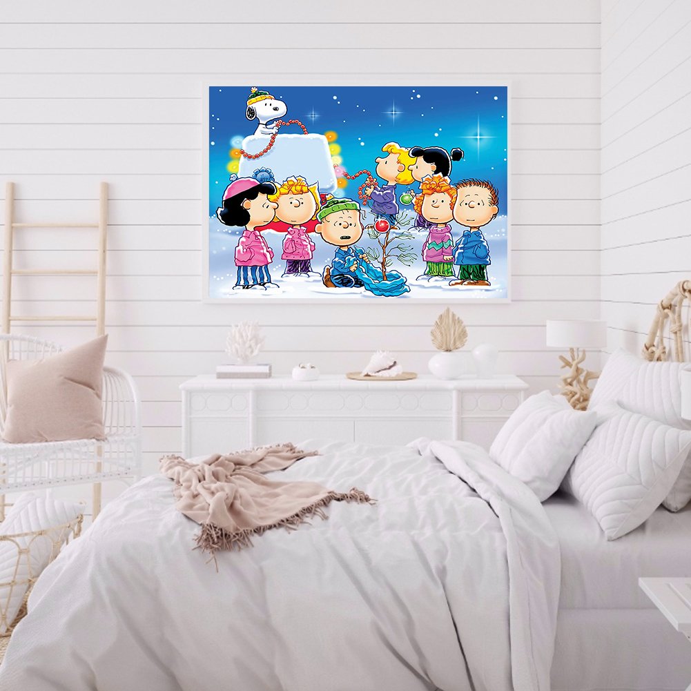 Pintura de diamante - rodada completa - crianças fofas
