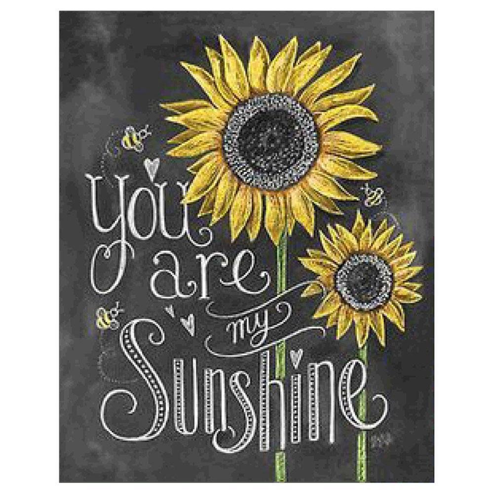 Diamond Painting - Full Round - Sunflower Blackboard
