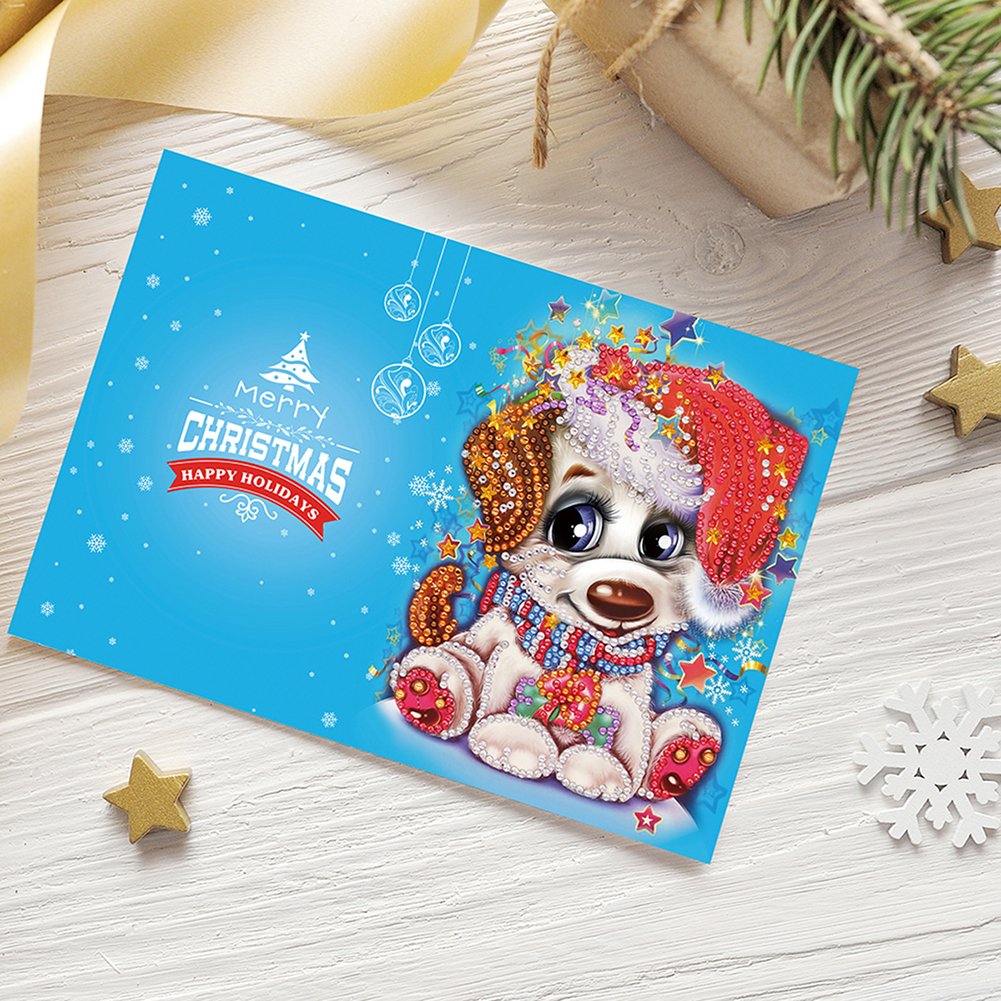 DIY Diamond Painting Greeting Card - Dog A