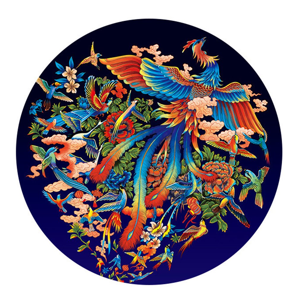 11ct Stamped Cross Stitch Hundreds Of Birds Toward Phoenix(60*60cm)