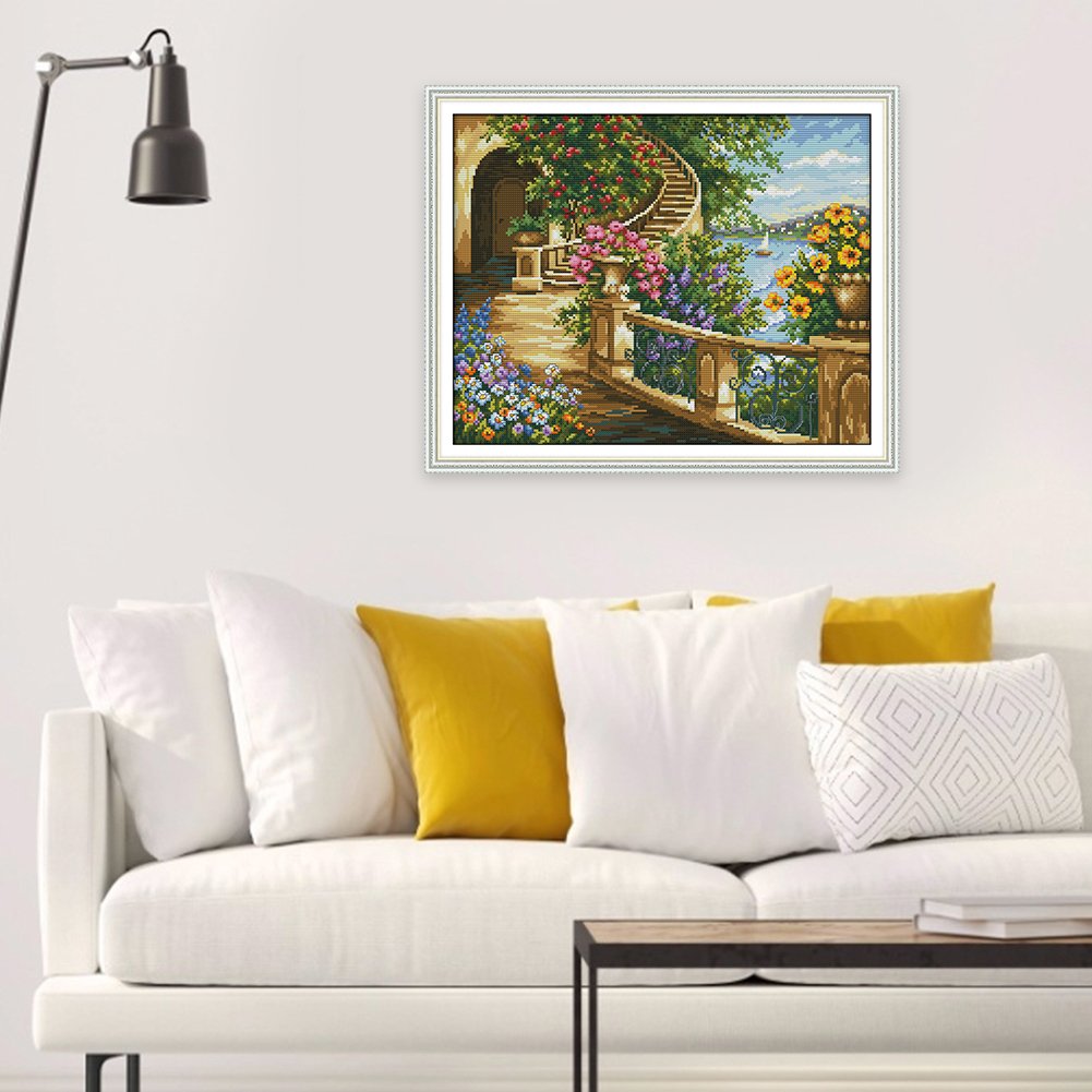 14ct Stamped Cross Stitch - Spring Balcony (43*35cm)