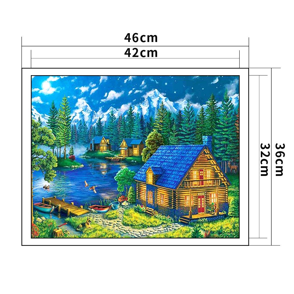11ct Stamped Cross Stitch - Rhine town (36*46cm)