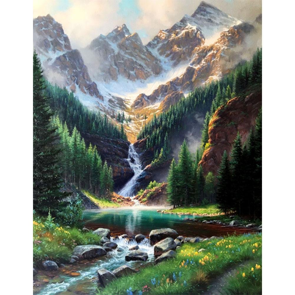 Paint By Number Oil Painting Snow Mountain (40*50cm)
