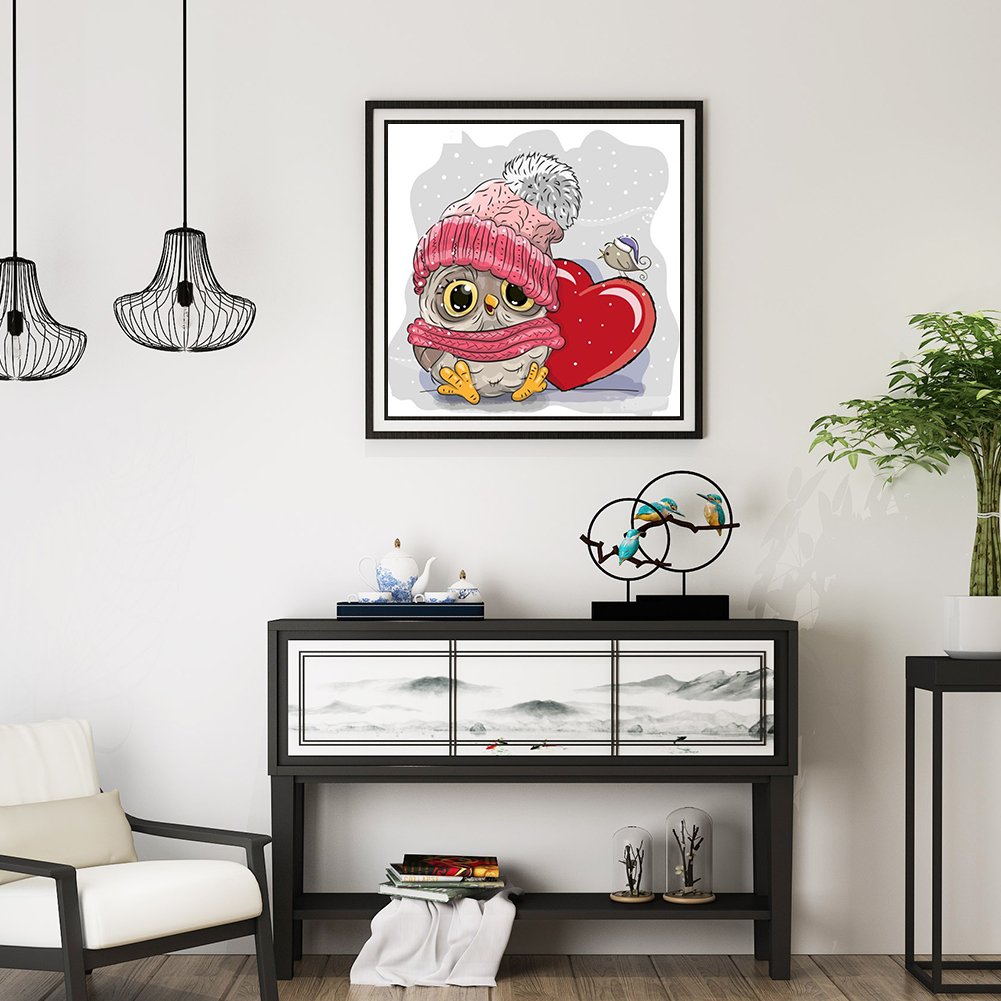 Diamond Painting - Full Round - Cute Owl A