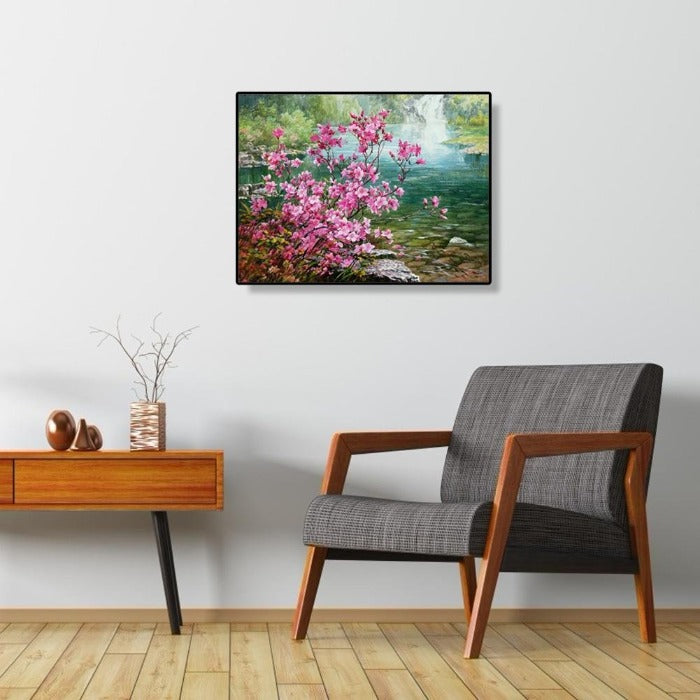 Paint By Number Oil Painting Pink Flower (40*50cm)