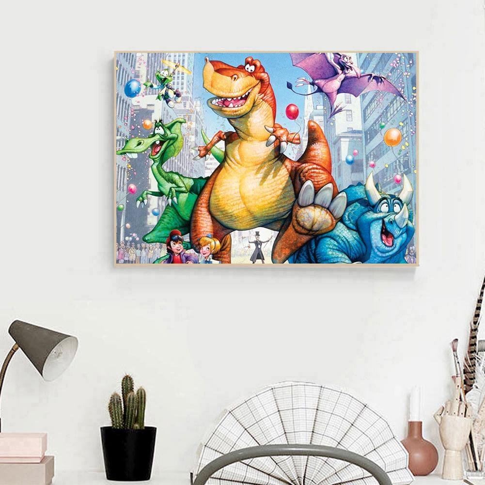 Diamond Painting - Full Round - Cartoon Dinosaur