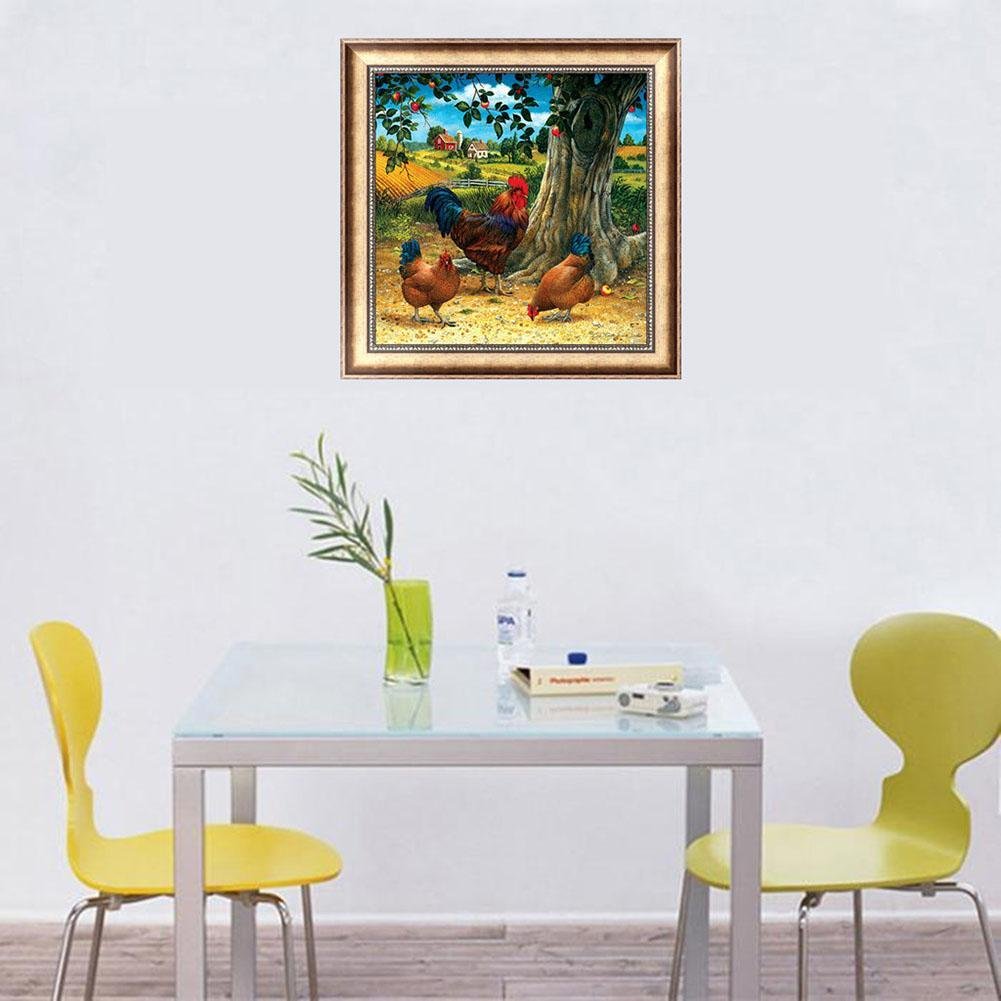 Diamond Painting - Round Drill - Chicken Rooster