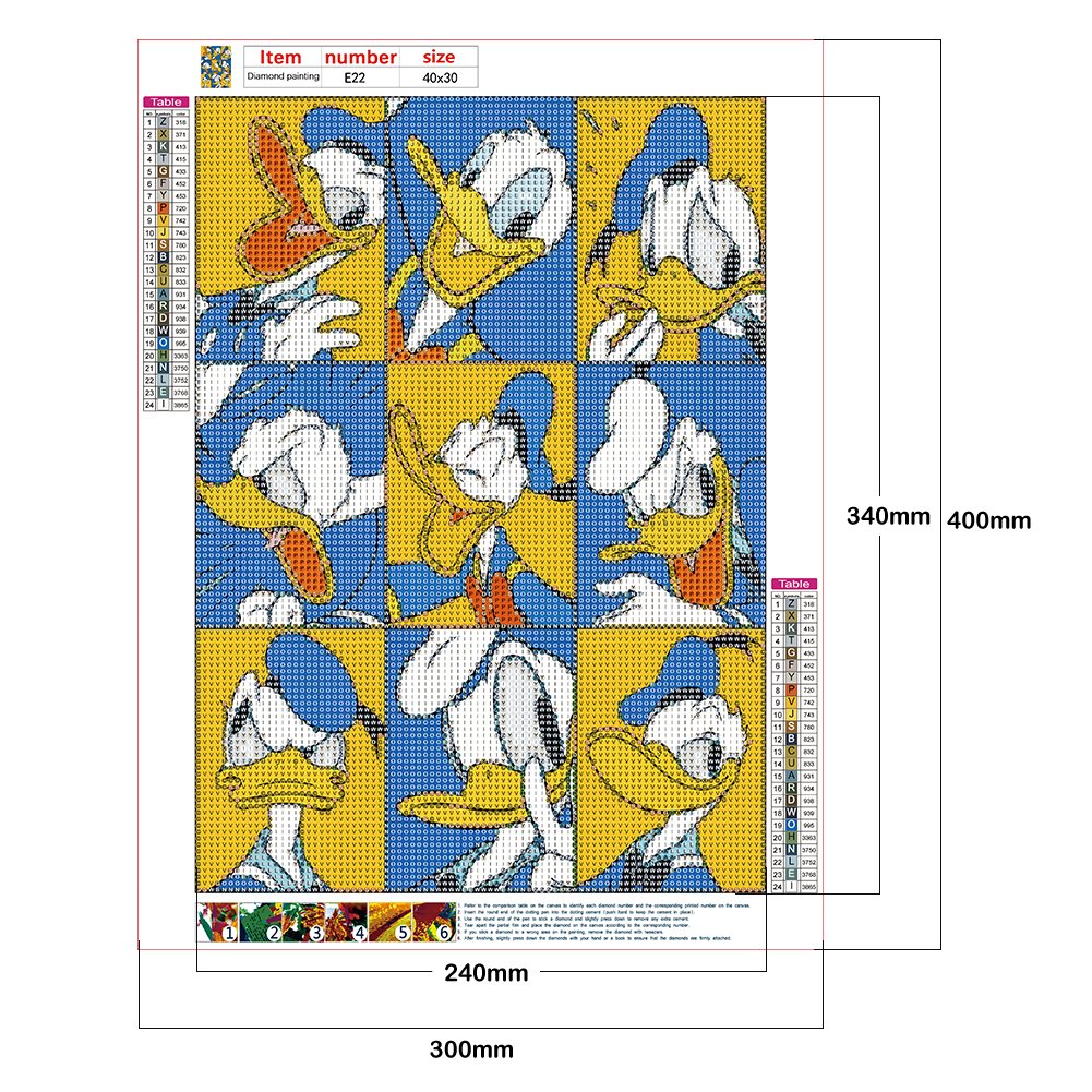 Diamond Painting - Full Round - Donald Duck B