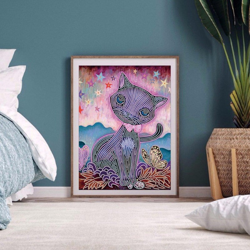 DIY Cat Special Shape Rhinestone embroidery kits