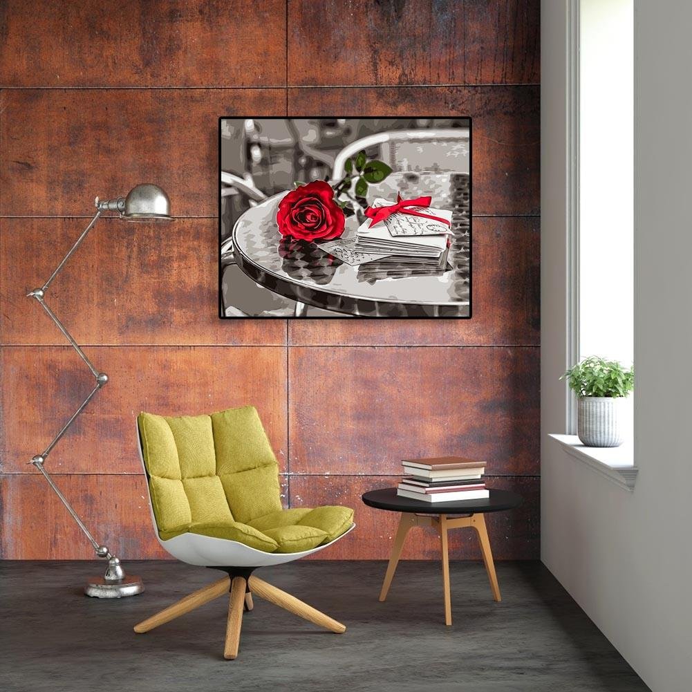 Paint By Number - Oil Painting - Rose Flower (40*50cm)