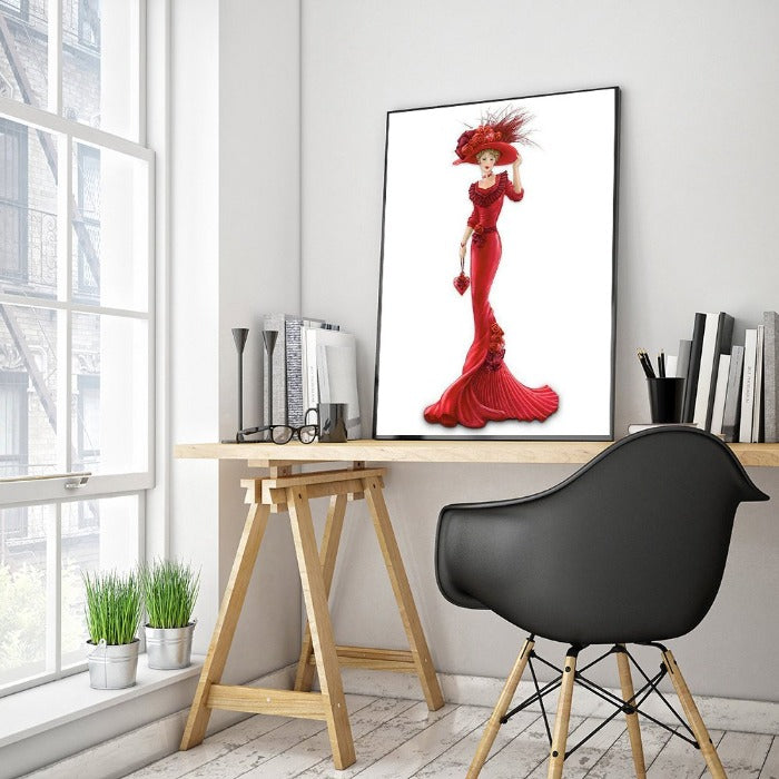 Elegant Lady Oil Paint Kit by Numbers Coded Abstract Acrylic Paint for