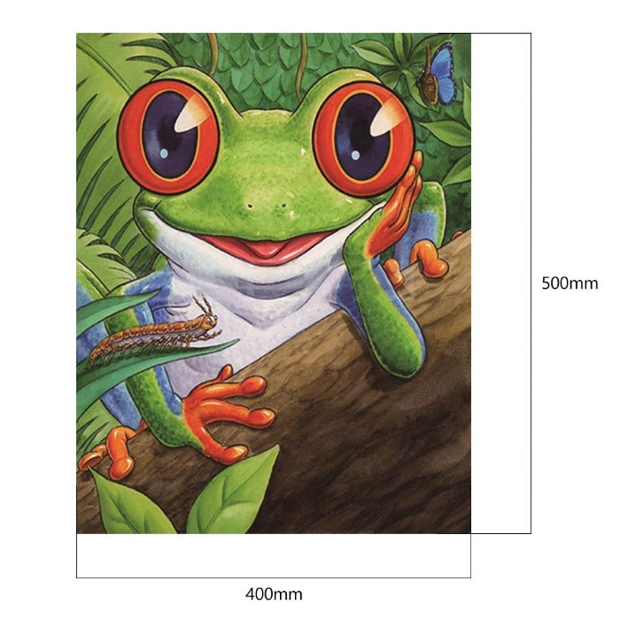 Frog Oil Paint Kit by Numbers Coded Abstract Acrylic Paint