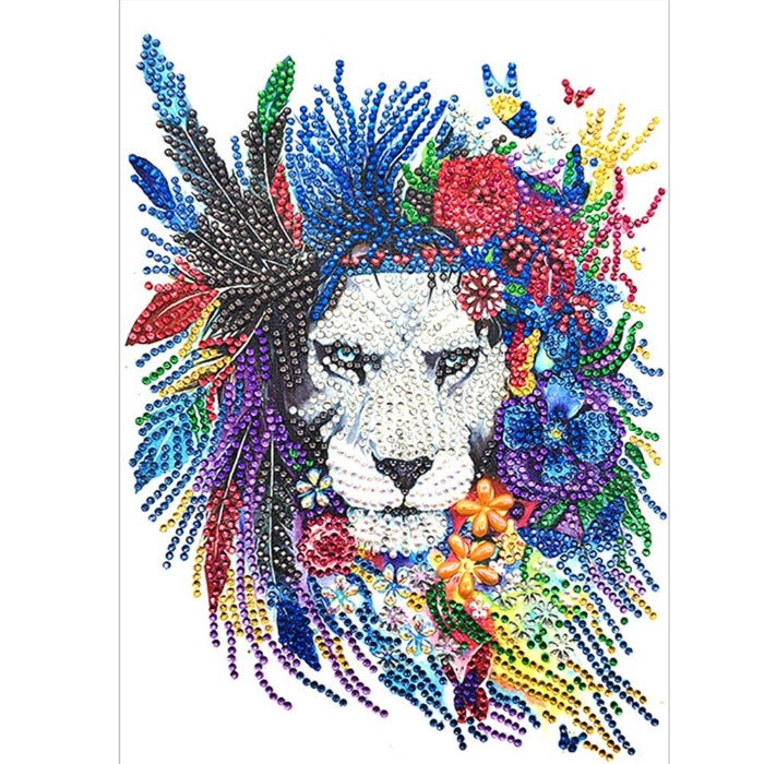 Lion 5D Crystal Rhinestone Diamond Paintings Art Type: EF646 Material: rhinestones + canvas