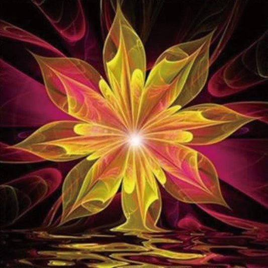 Diamond Painting - Partial Round - Abstract Flower