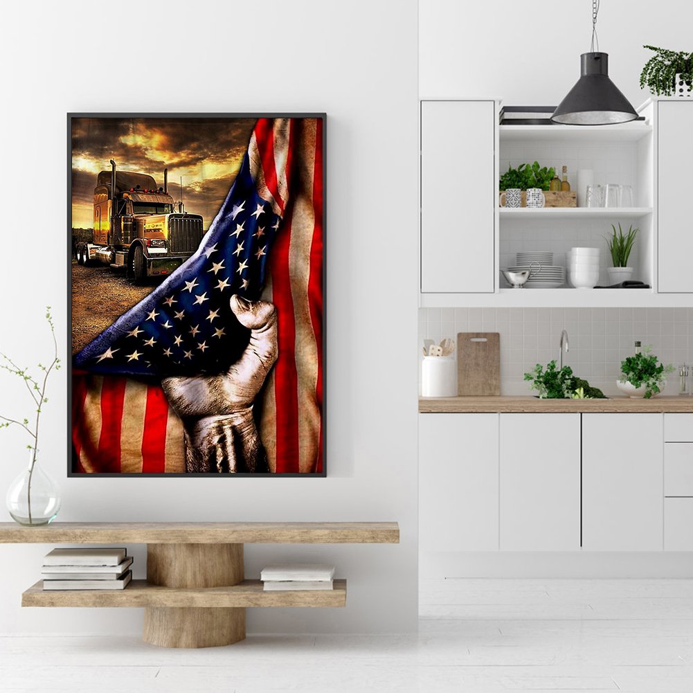 Pintura Diamante - Rodada Completa - Bandeira de Mão