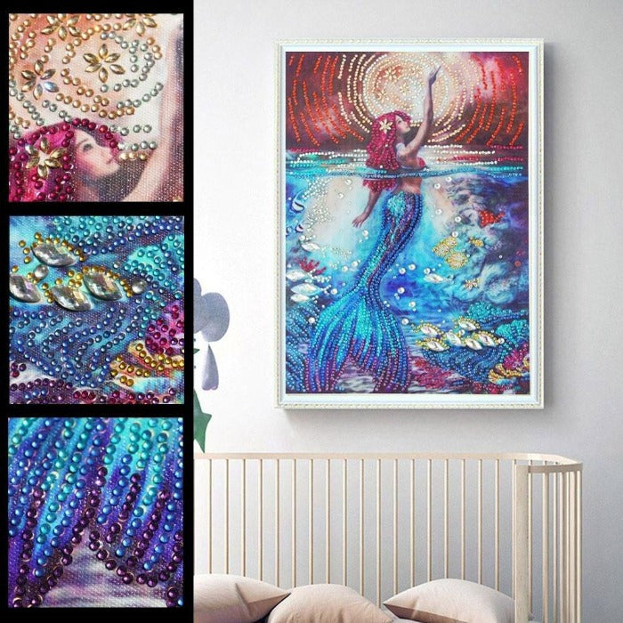 Diamond Painting - Crystal Rhinestone - Mermaid