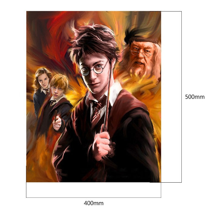 DIY Painting By Numbers Magic School Figures Frameless Acrylic Figure Picture Drawing On Canvas