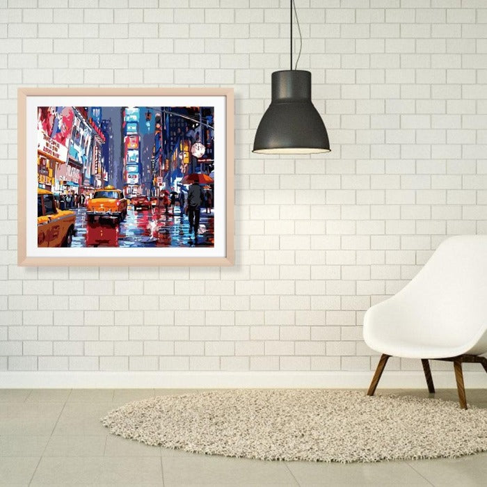 Paint By Number Oil Painting Art Home Wall Craft Bustling Street