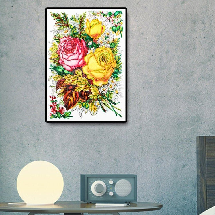 DIY 5D Crystal Rhinestone Diamond Painting Kit Flowers