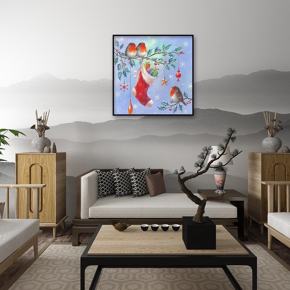 Diamond Painting - Full Round - Christmas Bird